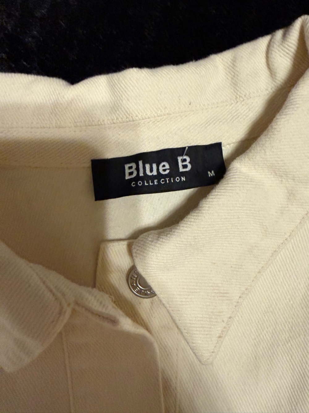 Blue B Collection Cream Button-Front Jacket - Picture 3 of 3